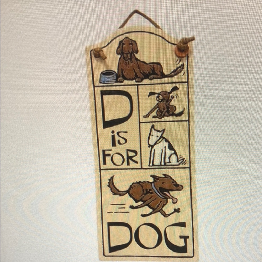 Spooner Creek Michael Macone Ceramic Wall Plaque D is for Dog Handcrafted USA